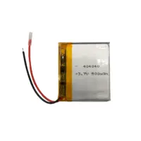 باتری لیتیوم پلیمر 3.7 ولت مدل 404040 ظرفیت 500 میلی آمپر