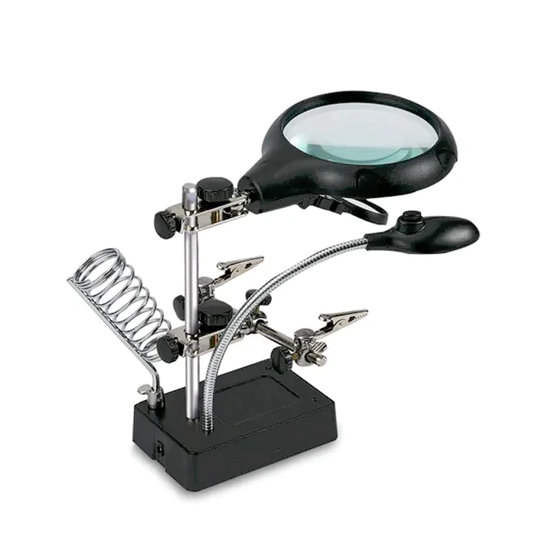 مونتاژ چند منظوره ذره بین دار TE-800 گیره مونتاژ چند منظوره ذره بین دار MAGNIFIER TE-800