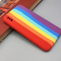 قاب سیلیکونی رنگین کمانی آیفون Xs max