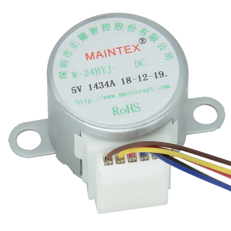 خرید اینترنتی موتور گیربکس دار 6 دور 5 ولت Maintex مدل W-24BYJ موتور گیربکس دار 6 دور 5 ولت Maintex مدل W-24BYJ