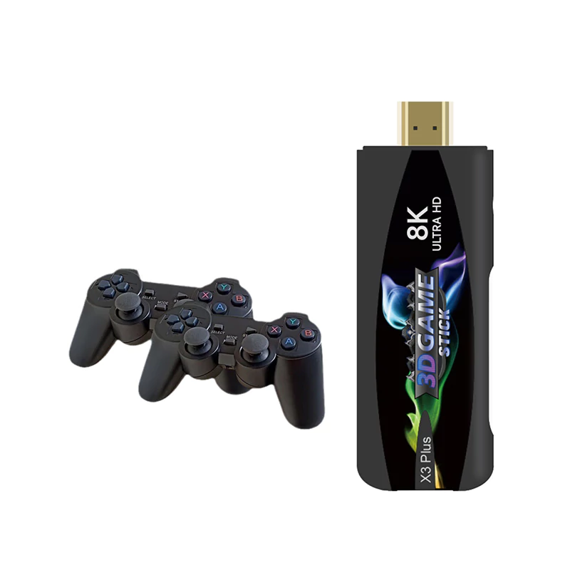 بازی گیم استیک + اندروید باکس مدل Game X3 Plus ظرفیت 64 گیگ کنسول بازی گیم استیک + اندروید باکس مدل Game Stick X3 Plus ظرفیت 64 گیگ